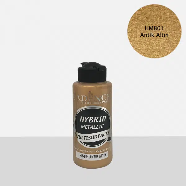 HM801 Antik Altın - Hybrid Metalik Multisurfaces 120ml